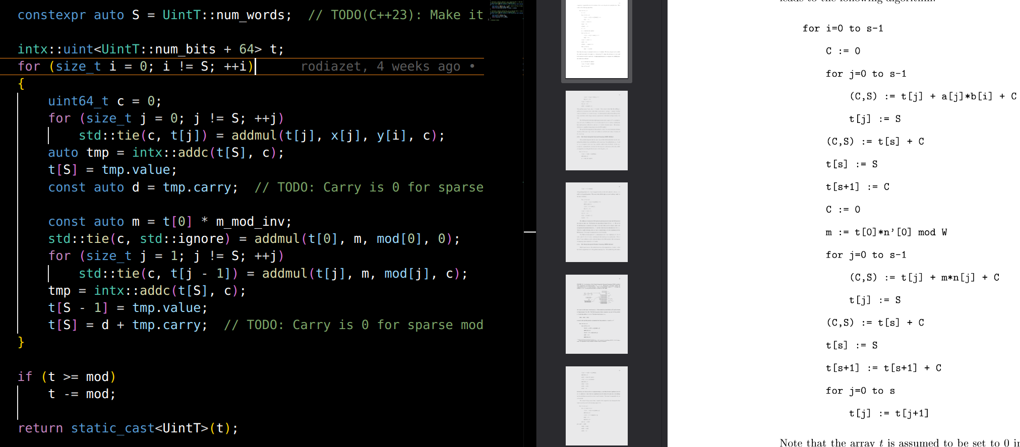 Montgomery Implementation Comparison